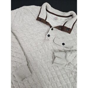 Faherty Men's Epic Fleece Quarter Button Pullover Sweater Medium